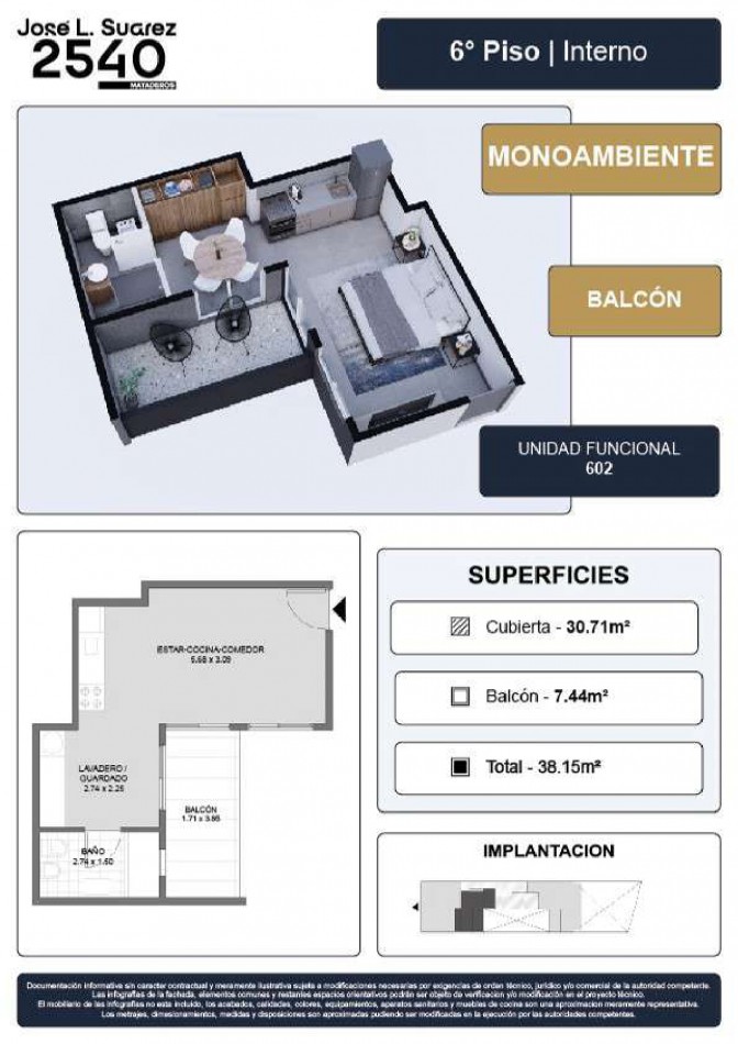 PRE VENTA EN POZO - DEPTO 2 AMB EN POZO- MATADEROS