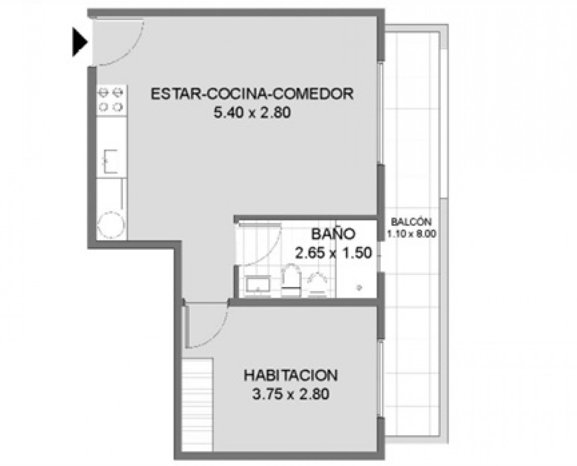 VENTA EN POZO - DEPTO 2 AMB AL CONTRAFRENTE - MATADEROS